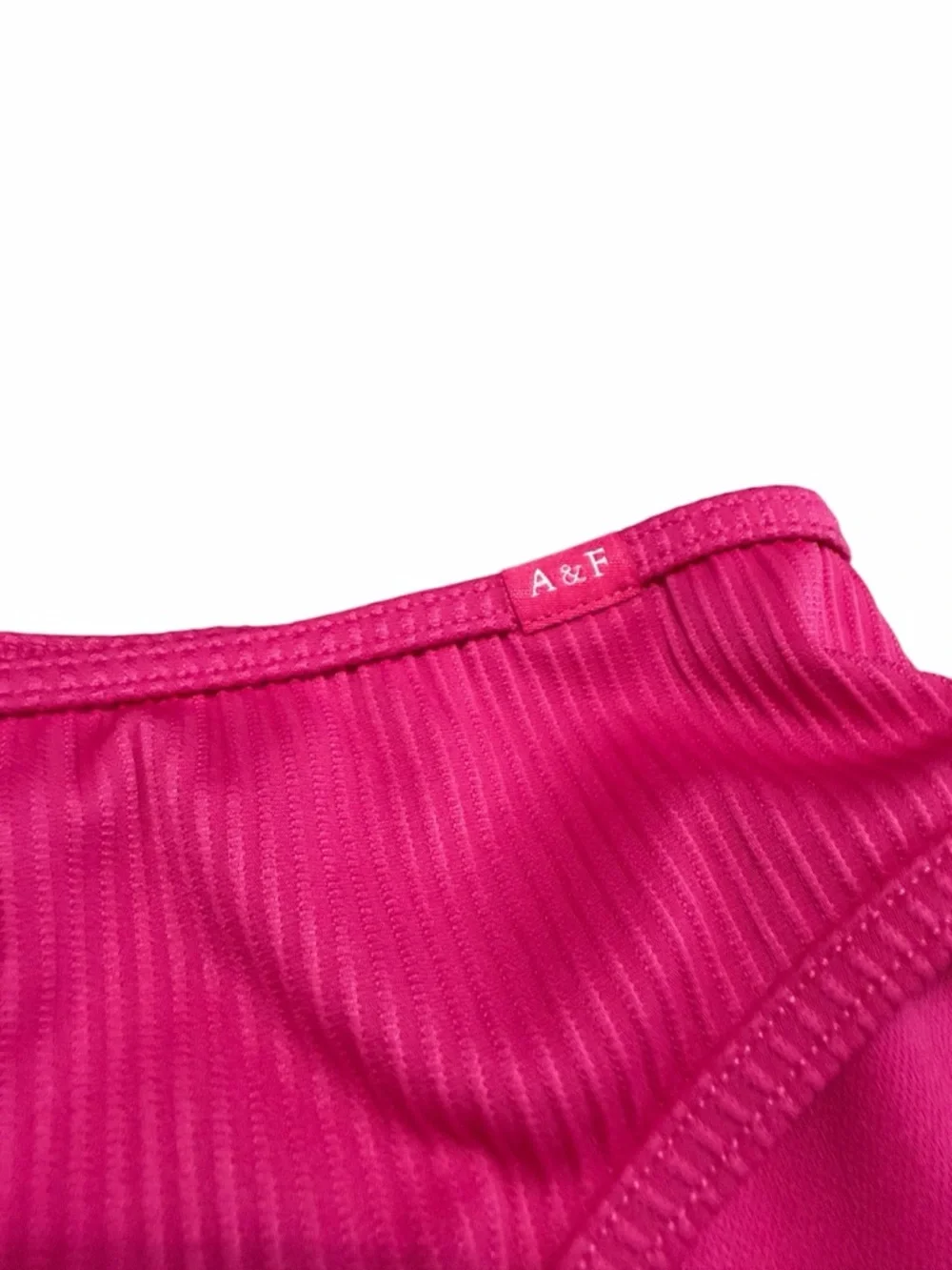 Abercrombie Kids Girls Hot Pink Ribbed Two-Piece Bikini | Size 11/12